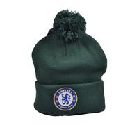 Chelsea Chelsea FC Crest Knitted Bobble Hat Forest Green One Size