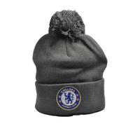 Chelsea Chelsea FC Crest Knitted Bobble Hat One Size Dark Grey