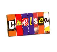 Chelsea Chocolate Bar Wrapper Football Club Team Novelty Gift Present [with Chocolate bar]