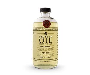 Chelsea Classical Studio : Clarified Extra Pale Cold Pressed Linseed Oil : 16oz (473ml)