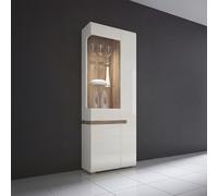 Chelsea Display Cabinet - Tall - RHD - White Gloss