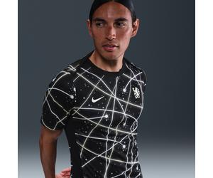 Chelsea F.C. Academy Pro Men's Nike Dri-FIT Football Pre-Match Short-Sleeve Top - Black - Polyester M