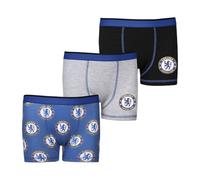 Chelsea F.C. Boys Boxers | Boxer Shorts Pack of 3 Gifts | Multipack Underwear Underpants Merchandise