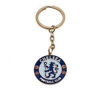 Chelsea F.C. Crest Keyring- metal crest key ring- approx 40mm x 30mm- on a header card- Official Football Merchandise