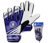 Chelsea F.C. Goalkeeper Gloves for Kids and Teenagers - Non Slip Padded Palms Size 5 or 7 - Chelsea Gifts for Boys (Size 5)