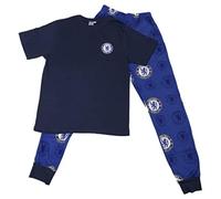 Chelsea F.C. Official Chelsea FC Boys T-Shirt & Long Loungewear Pants Pyjama PJ Set | Chelsea FC Pyjamas Nightwear for Children Kids Boys (as8, age, 7_years, 8_years, regular, 7-8 Years) Blue