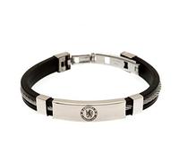 Chelsea F.C. Silver Inlay Silicone Bracelet