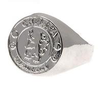 Chelsea F.C. Silver Plated Crest Ring Large