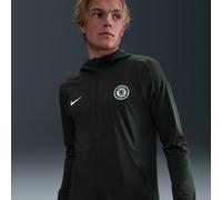 Chelsea F.C. Strike Men's Nike Dri-FIT Football Hooded Knit Tracksuit Jacket - Green - Polyester M