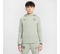 Chelsea F.C. Tech Older Kids' (Boys') Nike Football Fleece Pullover Hoodie - Green - Cotton/Polyester S