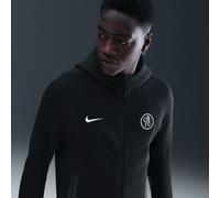 Chelsea F.C. Tech Windrunner Men's Nike Total 90 Football Fleece Full-Zip Jacket - Black - Cotton/Polyester L