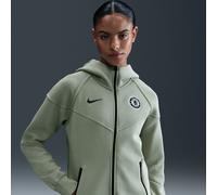 Chelsea F.C. Tech Windrunner Women's Nike Football Fleece Full-Zip Hoodie - Green - Cotton/Polyester L (UK 16-18)