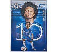 Chelsea FC 2019/20 Willian Action A2 Football Poster/ Print/ Wall Art - Officially Licensed Product - Available in Sizes A3 & A2 (A2)
