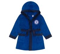 Chelsea FC Baby Hooded Fleece Dressing Gown Robe in Royal | Size: 0-6 m Chelsea FC Royal 0-6 m