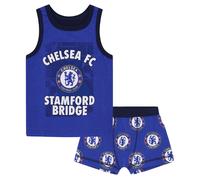 Chelsea FC Boy's Kids Boxer Shorts & Vest Set in Blue | Size: 8-9 Years Chelsea FC Blue 8-9 Years