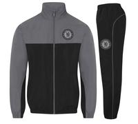 Chelsea FC Boy's Kids Jacket & Pants Tracksuit Set in Grey | Size: 6-7 Years Chelsea FC Grey 6-7 Years