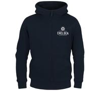 Chelsea FC Official Football Gift Boys Fleece Zip Hoody Navy 10-11 Years