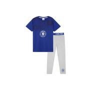 Chelsea FC Boy's Pyjama Set - Bottoms & T-Shirt | Size: 7-8 Years Chelsea FC Multicolor 7-8 Years
