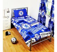 Chelsea FC Childrens/Kids Official Patch Football Crest Duvet Set (Double) (Blue)