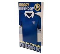 Chelsea FC Birthday Card, Blue Gold White, 22 cm x 12 cm