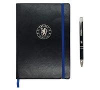 Chelsea Fc Crest A5 Notebook & Pen Black (One Size)