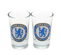 Chelsea Fc Crest Shot Gl Set (Pack Of 2) Clear (One Size)