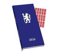 CHELSEA FC DIARY 2026 SLIM POCKET DIARY CALENDAR WEEK TO VIEW WITH FREE ORGANISING STICKERS INCLUDED