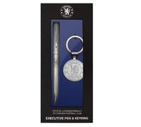 Chelsea FC Executive Gift Boxed Pen & Keyring Set in Silver Chelsea FC Silver