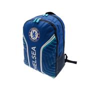 Chelsea FC Flash Backpack - Official Licensed Product, 2 Zip Compartments, Adjustable Straps - Blue/White (CH08146)