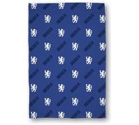 CHARACTER WORLD Official Chelsea FC Fleece Throw Blanket | Super Soft, Football Geometric Design | Warm Super Soft Feel Blue Throw | Perfect for Home, Bedroom, Sleepovers & Camping