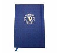 Chelsea FC Gold Crest A5 Notebook, Notebooks, Lined Pages, Sports, Gift