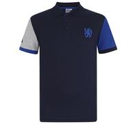 Chelsea FC Men's Adults Crest Polo Shirt in Blue | Size: 2XL Chelsea FC Blue 2XL