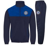 Chelsea FC Men's Adults Jacket & Pants Tracksuit Set in Navy | Size: XL Chelsea FC Navy XL