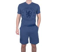 Chelsea FC Men's Adults Short Pyjama Set in Blue | Size: Medium Chelsea FC Blue M