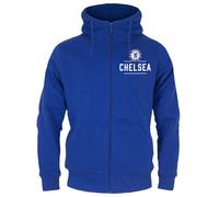 Chelsea FC Men's Adults Zip Hoodie in Royal | Size: Large Chelsea FC Royal L