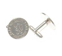 Chelsea FC Men's Crest Silver Plated Cufflinks Chelsea FC Silver One Size