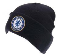 Chelsea FC Men's Official Turn Up Knitted Hat in Navy Chelsea FC Navy One Size