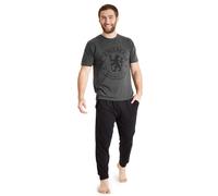 Chelsea F.C. Mens Pyjamas Set, Cotton Mens Pjs, Official Football Gifts for Men (3XL, Grey)