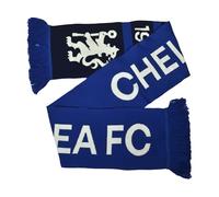 Chelsea FC Nero Scarf, Official Licensed Product, Blue and Navy with Lion Crest, 1905 Design, Fringed Football Scarf