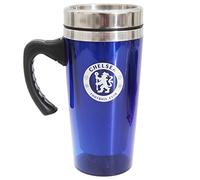 Chelsea FC Official Aluminium Football Crest Travel Mug (One Size) (Blue)