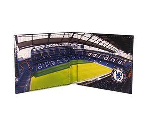 Chelsea FC Official Football Gift Embossed Crest Stadium Wallet Black