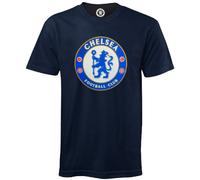 Chelsea FC Official Football Gift Mens Crest T-Shirt Navy XL