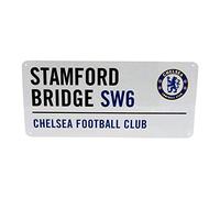 Chelsea FC Official Football Metal Street Sign (One Size) (White/Black/Blue)