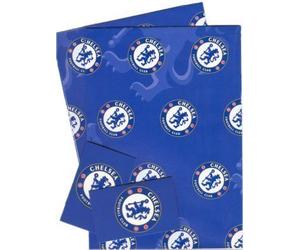 Chelsea FC Official Product 2 Sheets Wrapping Paper plus 2 Gift Tags GIFT WRAP