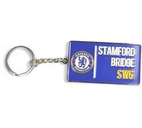 Chelsea FC Official Stamford Bridge SW6 Street Sign Keyring, Blue, Large