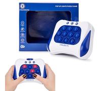 Chelsea FC Officially Licensed Pop It Electric: Pop Up Lights Puzzle Game. Perfect for any fan. Ideal Kids Toy Gift - Bubble Sensory, Electronic Smart Antistress Fidget Toy.