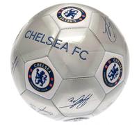 Chelsea FC Printed Players Signatures Signed Football in Silver Chelsea FC Silver