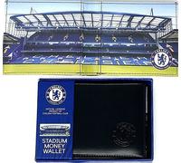 CHELSEA FC REAL LEATHER FOOTBALL SPORTS TEAM MONEY STADIUM WALLET PURSE CFC GIFT