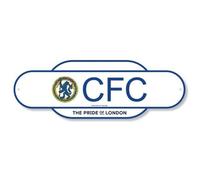 Chelsea FC Retro Years Crest Door Sign in White Chelsea FC White
