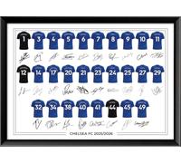 Chelsea FC Signed 2025-26 Signed Team Poster, Autographed By Full Squad, Choose Framed or Print Only (A4, Unframed)